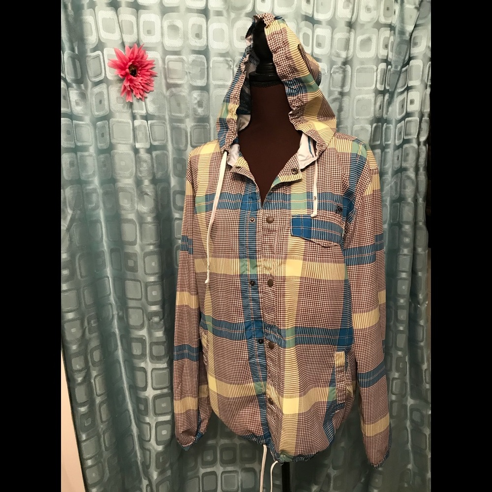 Kiera plaid windbreaker lightweight jacket